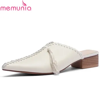 MEMUNIA 2020 top quality genuine leather shoes ladies pointed toe mules shoes fashion square heels summer women pumps
MEMUNIA 2020 top quality genuine leather shoes ladies pointed toe mules shoes fashion square heels summer women pumps