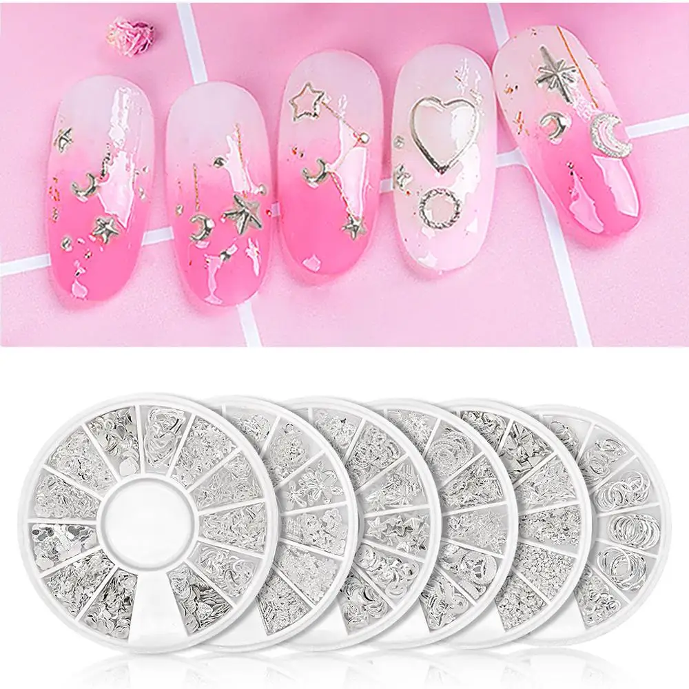 3D Nail Art Decoration Metal Mixed Shapes Geometry Silver-Color Hollow Tips DIY Nail Art Tools Fashion Nail Decorating Stickers
3D Nail Art Decoration Metal Mixed Shapes Geometry Silver-Color Hollow Tips DIY Nail Art Tools Fashion Nail Decorating Stickers