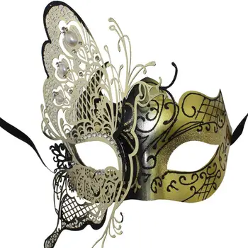 FunPa Beautiful Women Venetian Party Mask Hollow Out Butterfly Shiny Rhinestone Masquerade Mask For Lady Black Golden
FunPa Beautiful Women Venetian Party Mask Hollow Out Butterfly Shiny Rhinestone Masquerade Mask For Lady Black Golden
