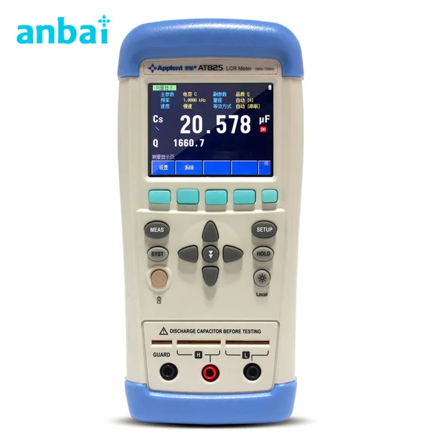 Digital Portable Handheld Hi-Accuracy LCR Meter 10KHz L C R Q D Z Theta ESR Tester TFT LCD Touch Screen USB AC100-240V AT825
Digital Portable Handheld Hi-Accuracy LCR Meter 10KHz L C R Q D Z Theta ESR Tester TFT LCD Touch Screen USB AC100-240V AT825