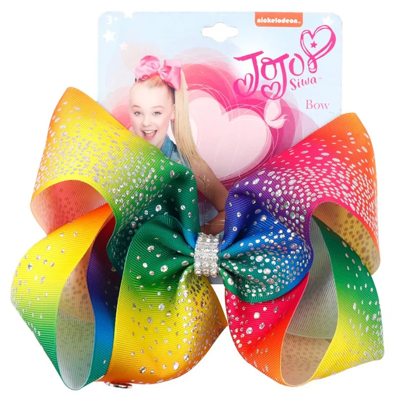 8" Party Bow Rhinestone Rainbow Printed Crystal Hair Clip Grosgrain Hairpin Cute Hair Accessories For Girls Headband
8" Party Bow Rhinestone Rainbow Printed Crystal Hair Clip Grosgrain Hairpin Cute Hair Accessories For Girls Headband