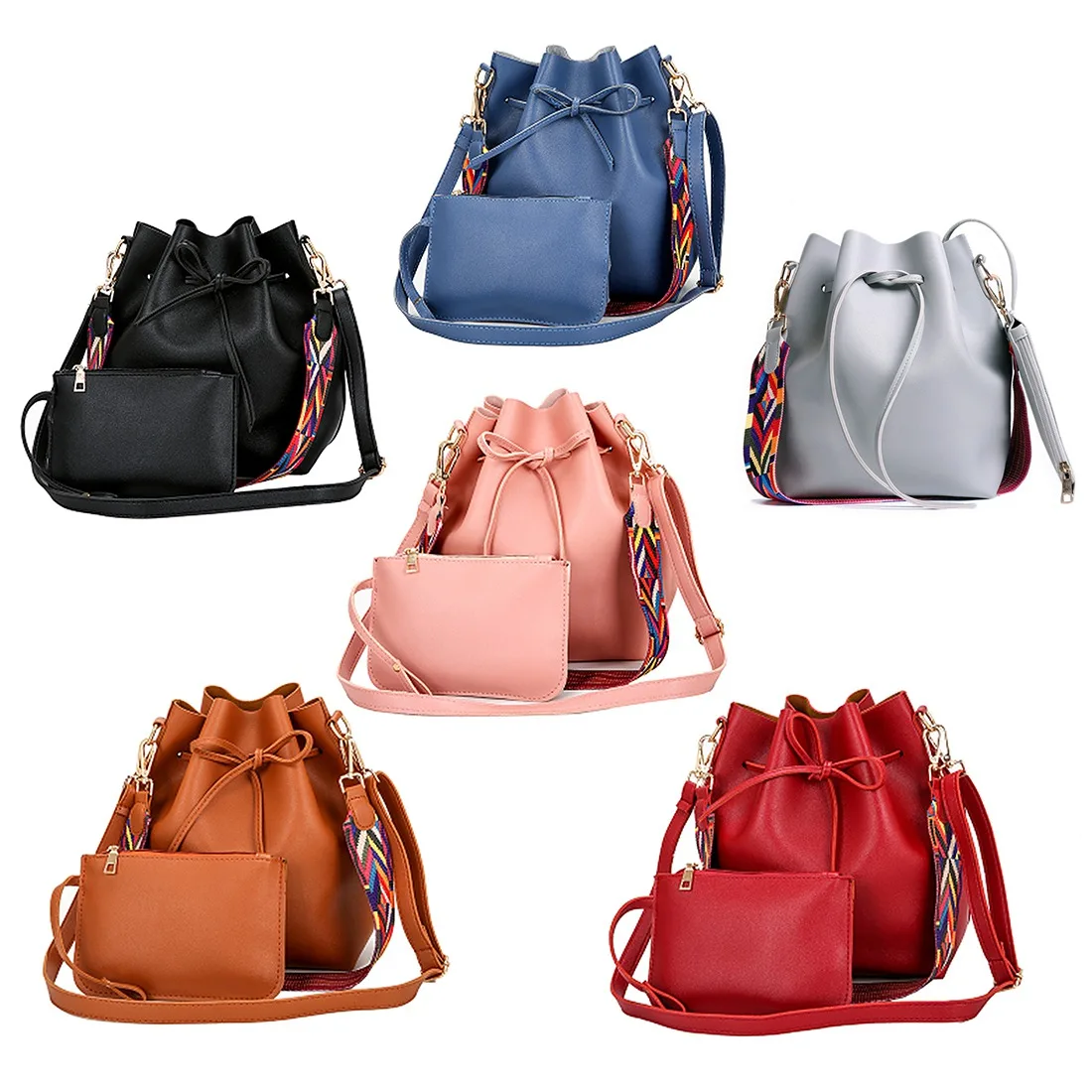 JHD fashion ladies bucket bag shoulder messenger bucket bucket mother bag color shoulder strap shoulder bag
JHD fashion ladies bucket bag shoulder messenger bucket bucket mother bag color shoulder strap shoulder bag