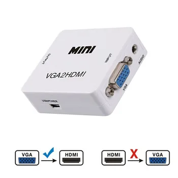 VGA2HDMI Mini VGA to HDMI Converter with 1080P Audio Adapter Connector for Notebook PC for HDTV Projector
VGA2HDMI Mini VGA to HDMI Converter with 1080P Audio Adapter Connector for Notebook PC for HDTV Projector