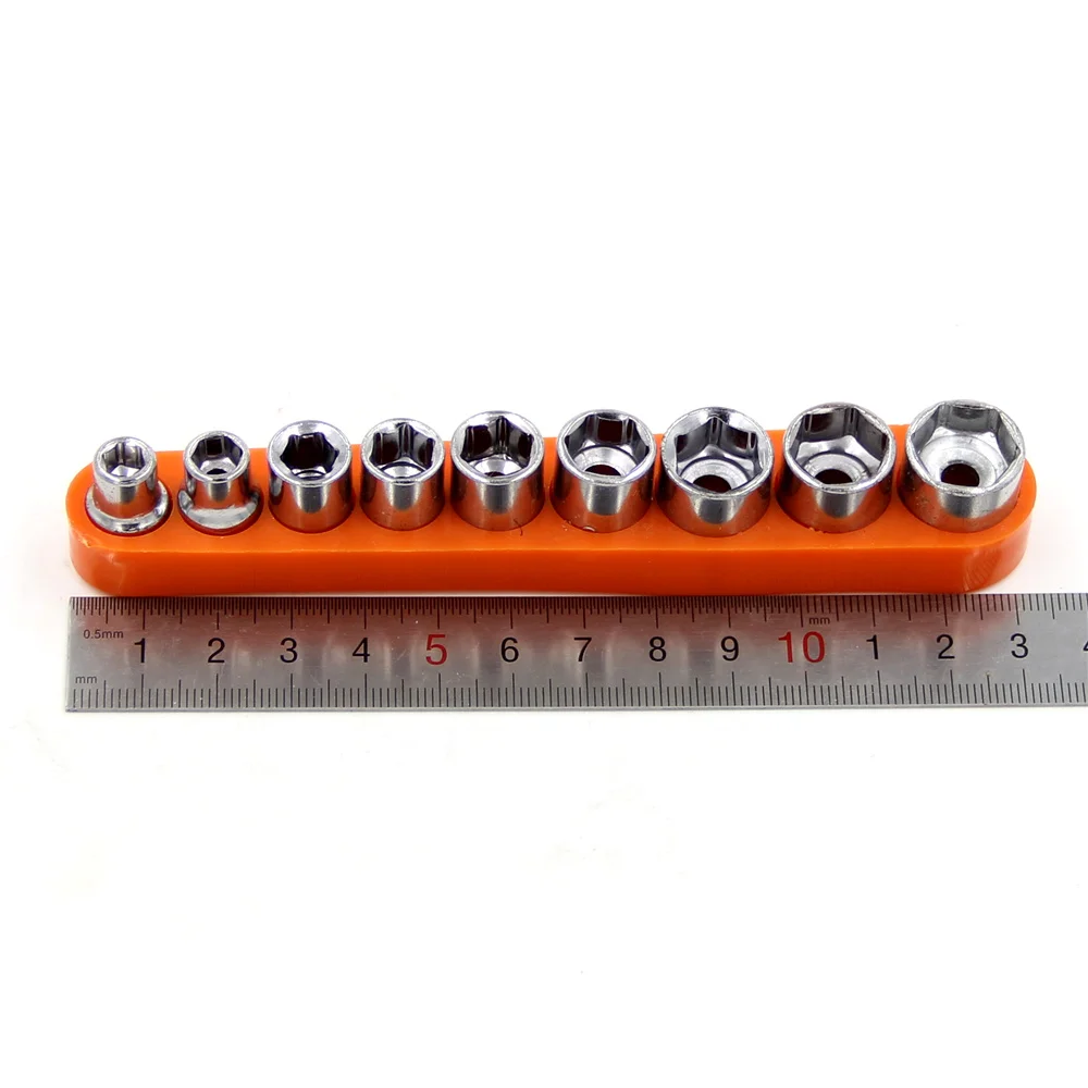 9PCS Universal Inner Hexagon Spanner Allen Head Drive Sockets Adapter Conversion 1/4 Inch 5-13mm Metric Sleeve Wrench Socket
9PCS Universal Inner Hexagon Spanner Allen Head Drive Sockets Adapter Conversion 1/4 Inch 5-13mm Metric Sleeve Wrench Socket