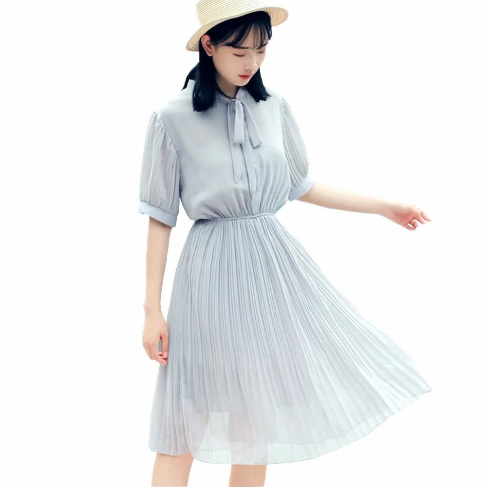 2018 Summer New Fashion Women Cute Loose A-Line Chiffon Dress Dress Female Short Sleeve Draped O-Neck Lace Up Bow Dresses P205
2018 Summer New Fashion Women Cute Loose A-Line Chiffon Dress Dress Female Short Sleeve Draped O-Neck Lace Up Bow Dresses P205