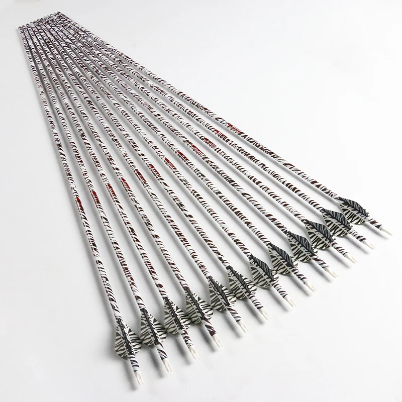 12pcs New Spine 400 32'' Zebra Carbon Arrow 2" Tiger Stripe Vanes Recurve Traditional Bow Hunting and Shooting Free Shipping
12pcs New Spine 400 32'' Zebra Carbon Arrow 2" Tiger Stripe Vanes Recurve Traditional Bow Hunting and Shooting Free Shipping