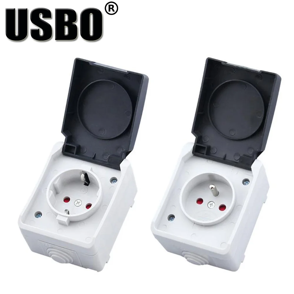Black white 16A 250V EU German France grounding electrical AC power socket outdoor 2P+E IP44 dustproof waterproof wall socket
Black white 16A 250V EU German France grounding electrical AC power socket outdoor 2P+E IP44 dustproof waterproof wall socket