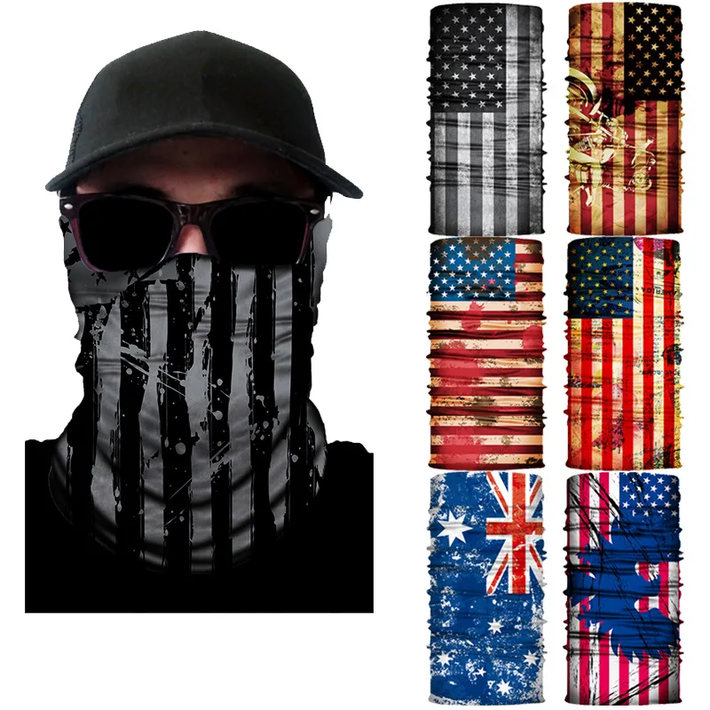 Cool Skull Motorcycle face Mask American flag Cycling tubular seamless bandanas Fishing Balaclava HeadScarf Skull mask 10pcs/lot
Cool Skull Motorcycle face Mask American flag Cycling tubular seamless bandanas Fishing Balaclava HeadScarf Skull mask 10pcs/lot