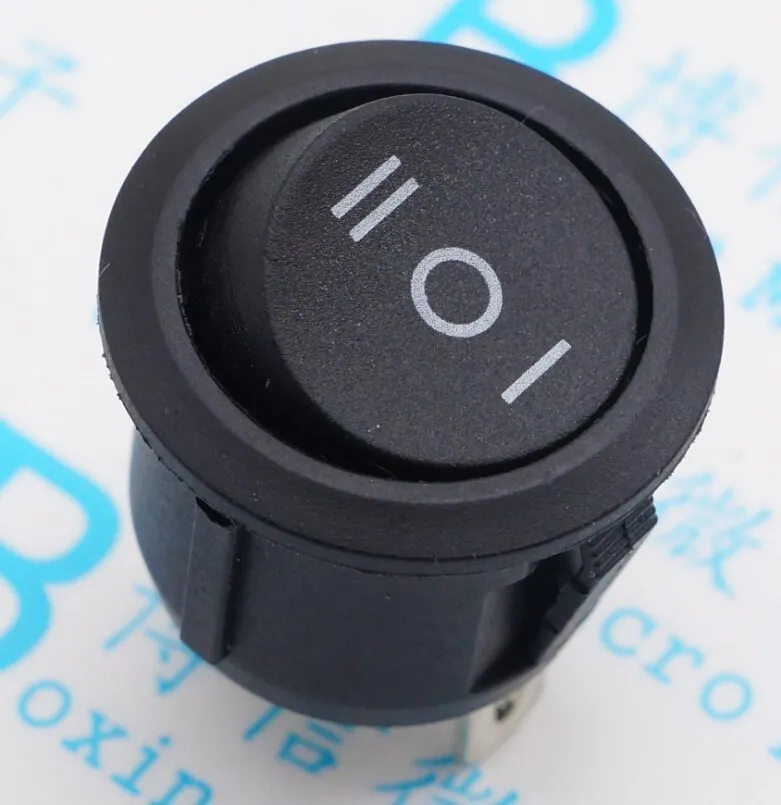 10pcs/Lot KCD1-105 20MM Black Rocker Switch 3Pin 3Gear Round Switch Rocker Switch Power Switch 6A/250V 10A/125V Free Shipping
10pcs/Lot KCD1-105 20MM Black Rocker Switch 3Pin 3Gear Round Switch Rocker Switch Power Switch 6A/250V 10A/125V Free Shipping