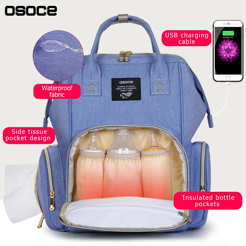 Fashion Baby bags for Mom with USB Baby Diaper Bag Mom Multifunctional Waterproof Mummy Nappy Nursing Bag travel backpack
Fashion Baby bags for Mom with USB Baby Diaper Bag Mom Multifunctional Waterproof Mummy Nappy Nursing Bag travel backpack