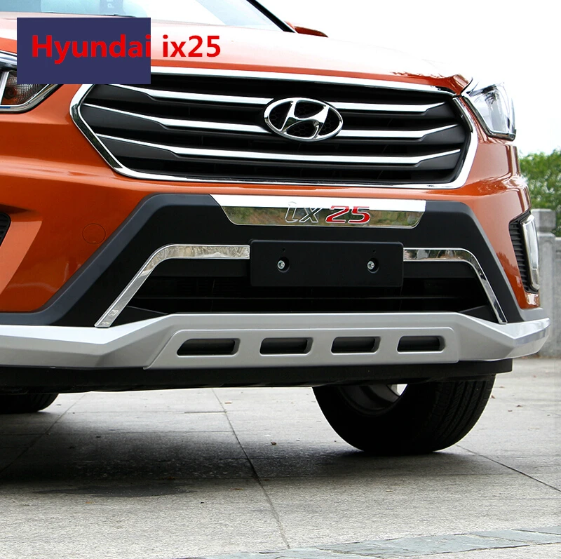 Fit For Hyundai IX25 2015-2018 Front+ Rear Bumper Diffuser Bumpers Lip Protector Guard skid plate ABS Chrome finish 2PCS/LOT
Fit For Hyundai IX25 2015-2018 Front+ Rear Bumper Diffuser Bumpers Lip Protector Guard skid plate ABS Chrome finish 2PCS/LOT