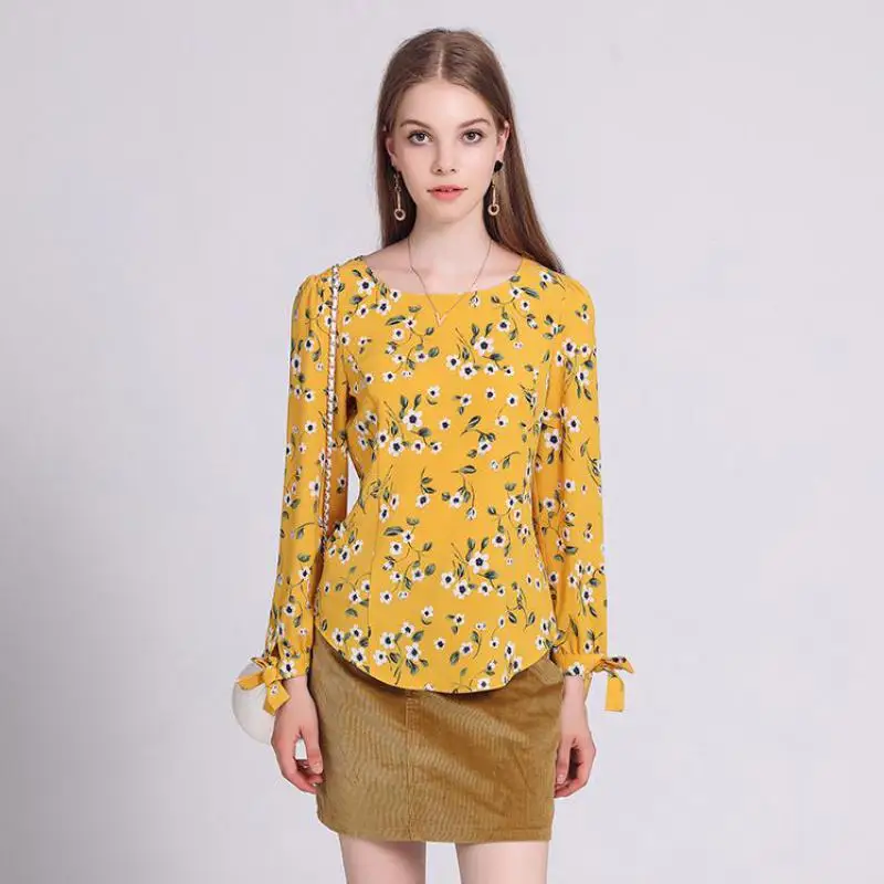 Chiffon Print Blusas Floral Shirt For Womens 2018 Autumn New Long Sleeve O-neck Office Lady Elegant Plus Size Female Tops
Chiffon Print Blusas Floral Shirt For Womens 2018 Autumn New Long Sleeve O-neck Office Lady Elegant Plus Size Female Tops