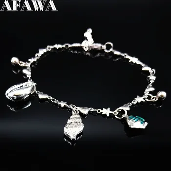 2020 New Fashion Conch Fish Shell Stainless Steel Leg Chain for Women Gold Color Anklet Jewelry chaine de cheville A612346B
2020 New Fashion Conch Fish Shell Stainless Steel Leg Chain for Women Gold Color Anklet Jewelry chaine de cheville A612346B
