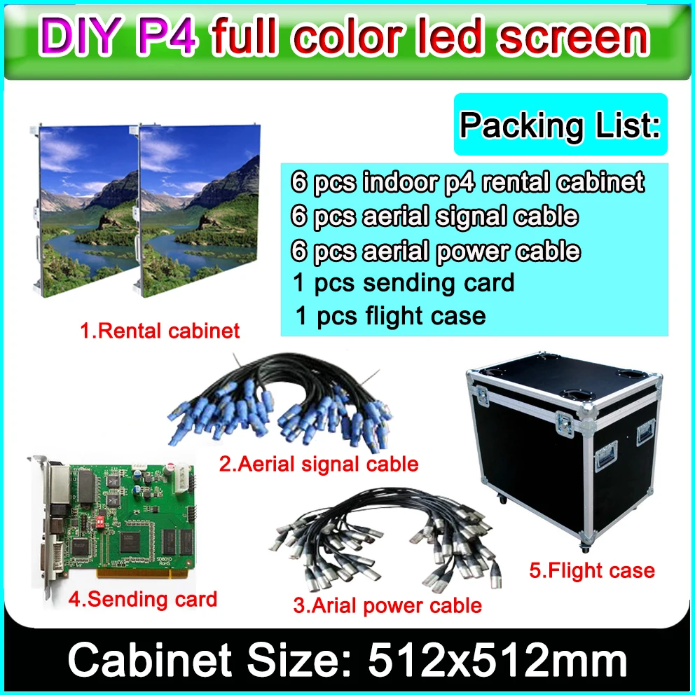 led video wall P4 indoor RGB full Color led large-screen display information sign and cabinet size 512x512mm
led video wall P4 indoor RGB full Color led large-screen display information sign and cabinet size 512x512mm
