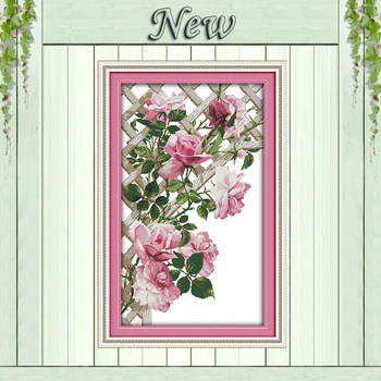 Pink roses flowers home decor paintings Counted printed on canvas 14CT 11CT Chinese Cross Stitch Needlework kits Embroidery Sets
Pink roses flowers home decor paintings Counted printed on canvas 14CT 11CT Chinese Cross Stitch Needlework kits Embroidery Sets