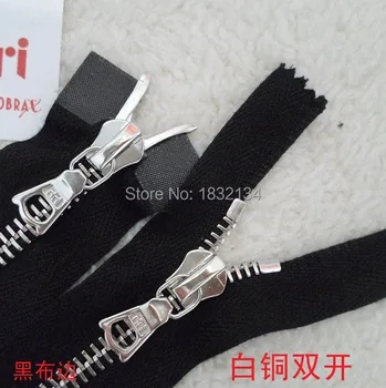 6# copper double zipper 50-80cm riri 6# bright silver double black zipper Clothes placket double zipper open 
6# copper double zipper 50-80cm riri 6# bright silver double black zipper Clothes placket double zipper open