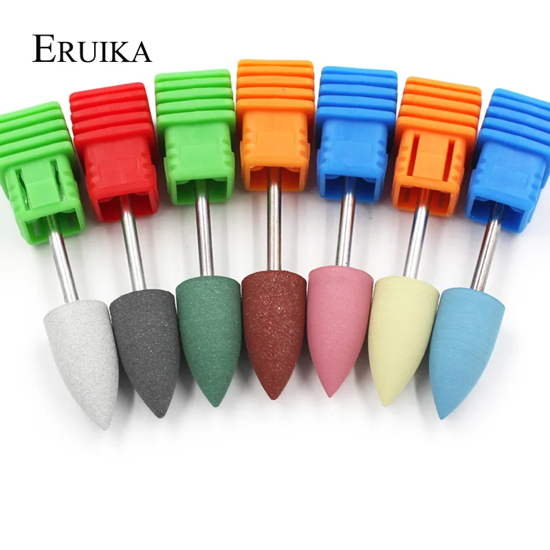 ERUIKA 1PC Bullet Head Nail Drills Bit Rubber Silicon Material Nail Buffer Machine For Manicure Nail Art Accessories Nail Files
ERUIKA 1PC Bullet Head Nail Drills Bit Rubber Silicon Material Nail Buffer Machine For Manicure Nail Art Accessories Nail Files