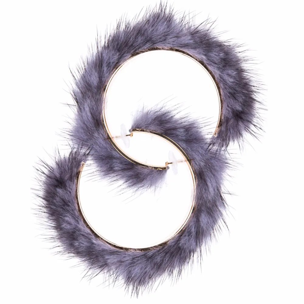 Luxury New Winter 6 Colors 7.3cm Big Round Earrings for Women Bohemian Fashion Fur Circle Stud Earrings Punk Jewelry Party
Luxury New Winter 6 Colors 7.3cm Big Round Earrings for Women Bohemian Fashion Fur Circle Stud Earrings Punk Jewelry Party