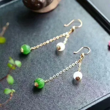 14k gold earrings Set and Tianyu Tianyu lotus balldrop earrings White jade earrings
14k gold earrings Set and Tianyu Tianyu lotus balldrop earrings White jade earrings
