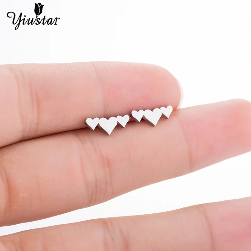 Yiustar Cute Love Jewelry Heart Stud Earrings Women Romantic Stainless Steel Heart Charm Earring Girlfriend Minimalist Jewelry
Yiustar Cute Love Jewelry Heart Stud Earrings Women Romantic Stainless Steel Heart Charm Earring Girlfriend Minimalist Jewelry
