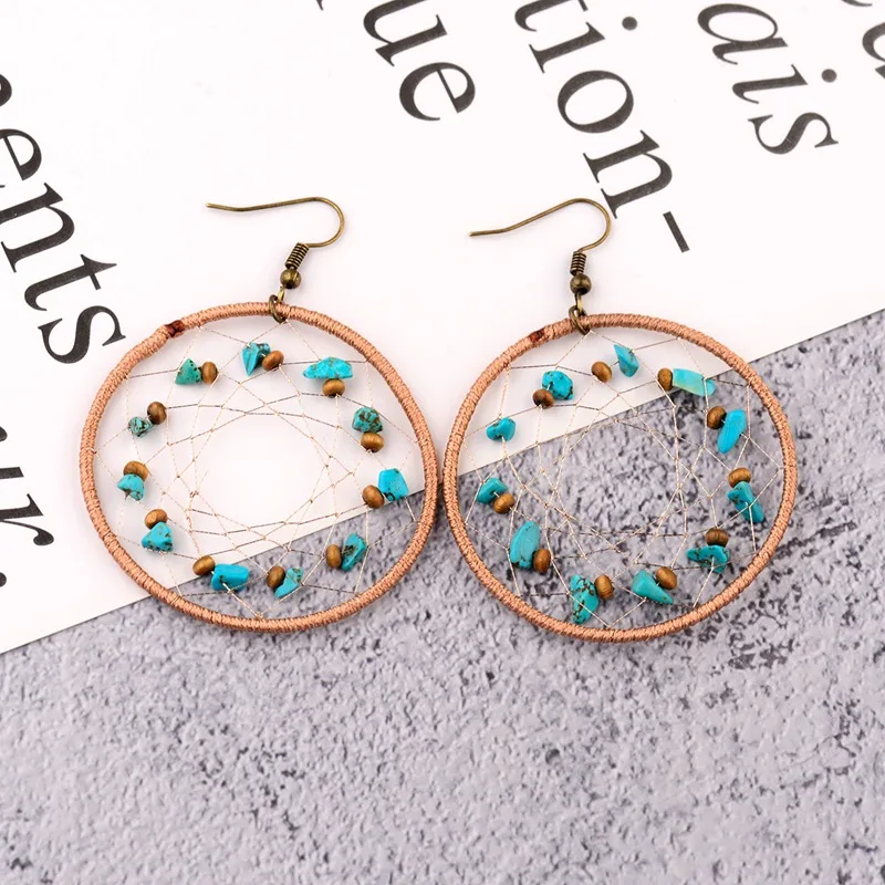 DOUVEI 2018 Ethnic Women's Round Earrings Bohemian Blue Beaded Earrings Vintage Brown Drop Earrings Indian Earrings HQE998
DOUVEI 2018 Ethnic Women's Round Earrings Bohemian Blue Beaded Earrings Vintage Brown Drop Earrings Indian Earrings HQE998