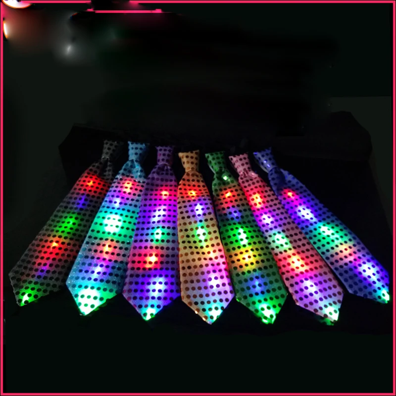 

Party Favors Led Dance Costume Leds Luminous Neck Tie Flashing Male/female Fashion Dancing Stage Glowing Light Up Toy Glow