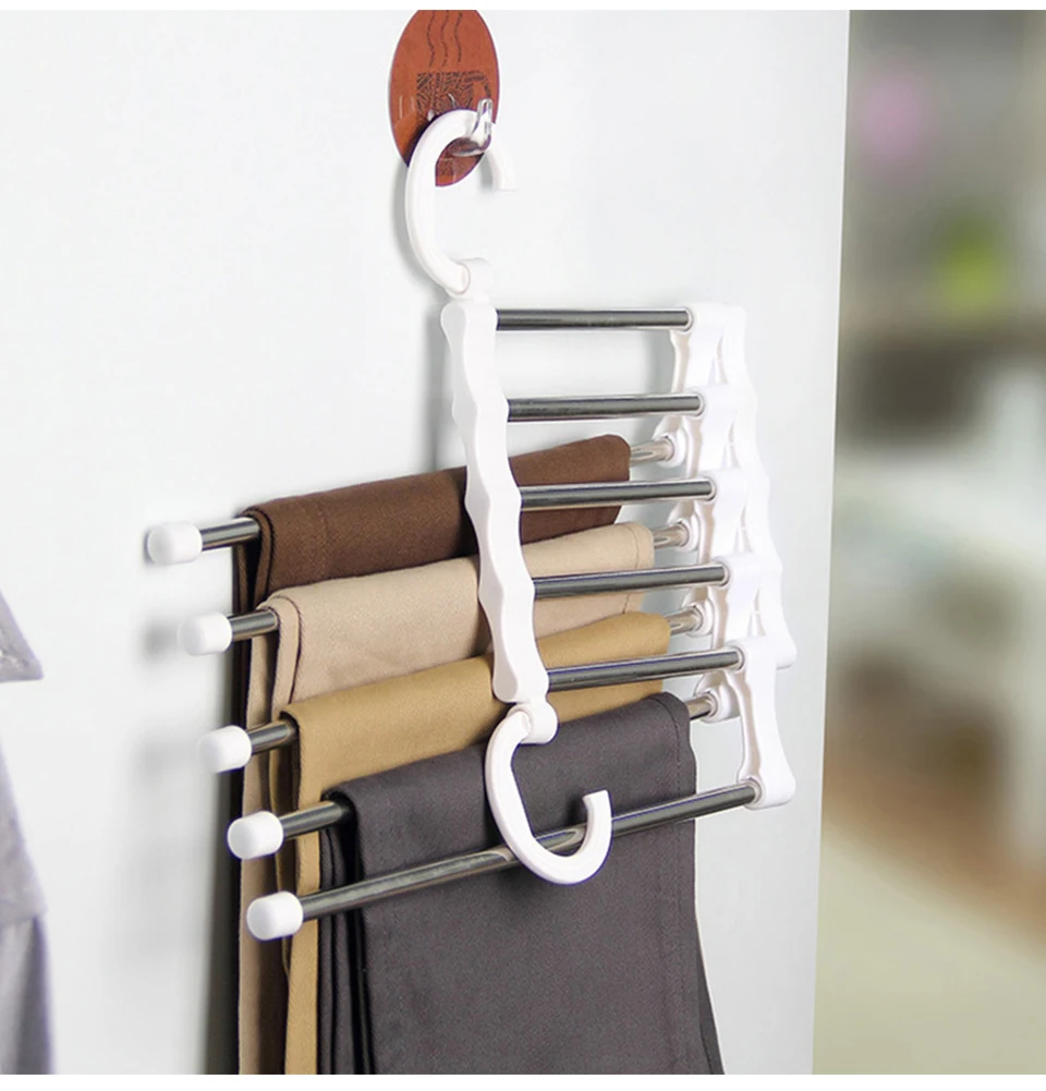 Multi-function Pants Hangers Telescopic Stainless Steel Hangable Anti-wrinkle Double Hook Cabinet For Sorting Clothing Out
Multi-function Pants Hangers Telescopic Stainless Steel Hangable Anti-wrinkle Double Hook Cabinet For Sorting Clothing Out