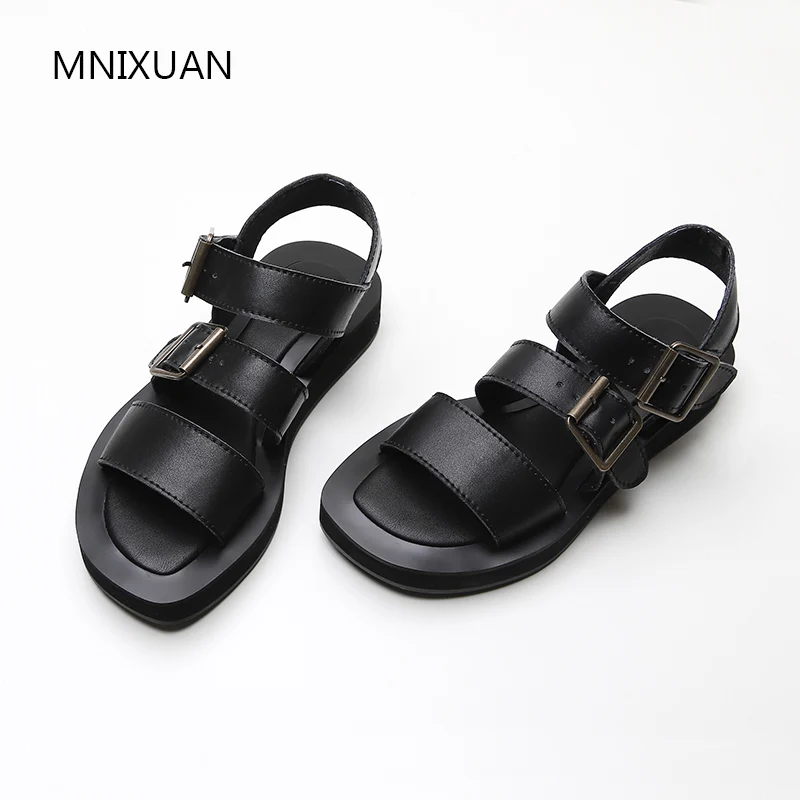 MNIXUAN Classics Russian style flat platform summer women shoes sandals 2019 new open toe real leather buckle rome shoes size 40
MNIXUAN Classics Russian style flat platform summer women shoes sandals 2019 new open toe real leather buckle rome shoes size 40