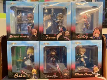 

Anime 6pcs/set Fate Grand Order Saber Jeanne D'Arc Mash Kyrielight Tamamo No Mae Scathach Okita Souji Model Figures Toys Dolls