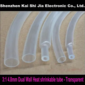 5 Meters / Lot 4.8mm 3:1 Waterproof Dual Wall Adhesive Lined Heat Shrink Tubing Sleeving - Transparent
5 Meters / Lot 4.8mm 3:1 Waterproof Dual Wall Adhesive Lined Heat Shrink Tubing Sleeving - Transparent