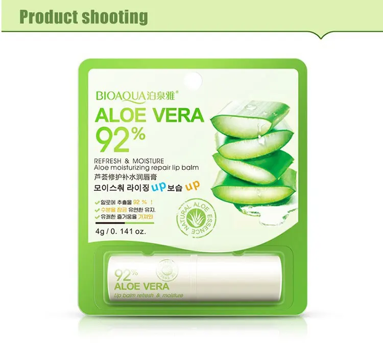 BIOAQUA Natural Aloe Moisturizing Lip Balm Colorless Refine Repair Lip Wrinkles for Woman Winter Lip Care 1 Pcs BIOAQUA Natural Aloe Moisturizing Lip Balm Colorless Refine Repair Lip Wrinkles for Woman Winter Lip Care 1 Pcs