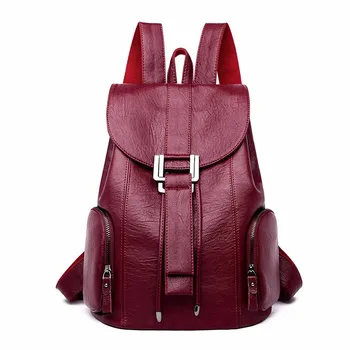 Women Leather Backpacks High Quality 2019 Sac A Dos Female Back Pack Vintage Bagpack Ladies Large Capacity Backpacks For Girls
Women Leather Backpacks High Quality 2019 Sac A Dos Female Back Pack Vintage Bagpack Ladies Large Capacity Backpacks For Girls