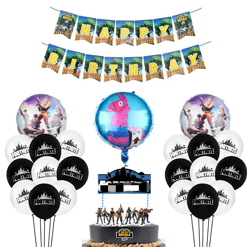 29pcs Cartoon Figure Birthday Party Decorations Kids Boy Favor Helium Balloons Set Banner Cake Topper Fortnight Party Supplies
29pcs Cartoon Figure Birthday Party Decorations Kids Boy Favor Helium Balloons Set Banner Cake Topper Fortnight Party Supplies