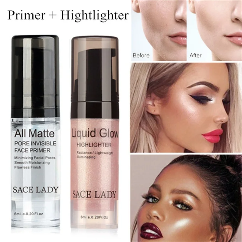 2Pcs/set Face Makeup Set Highlighter Cream Matte Foundation Primer Illuminator Liquid Glow Make Up Kit Shimmer Base Cosmetic
2Pcs/set Face Makeup Set Highlighter Cream Matte Foundation Primer Illuminator Liquid Glow Make Up Kit Shimmer Base Cosmetic