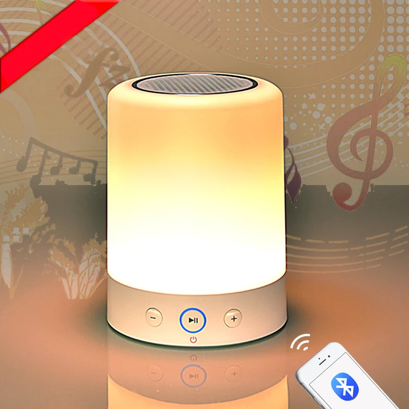 Bluetooth wireless LED desk lamp and sound Music speaker and alarm function Table lamp TF speakerphone support Alarm with memory
Bluetooth wireless LED desk lamp and sound Music speaker and alarm function Table lamp TF speakerphone support Alarm with memory