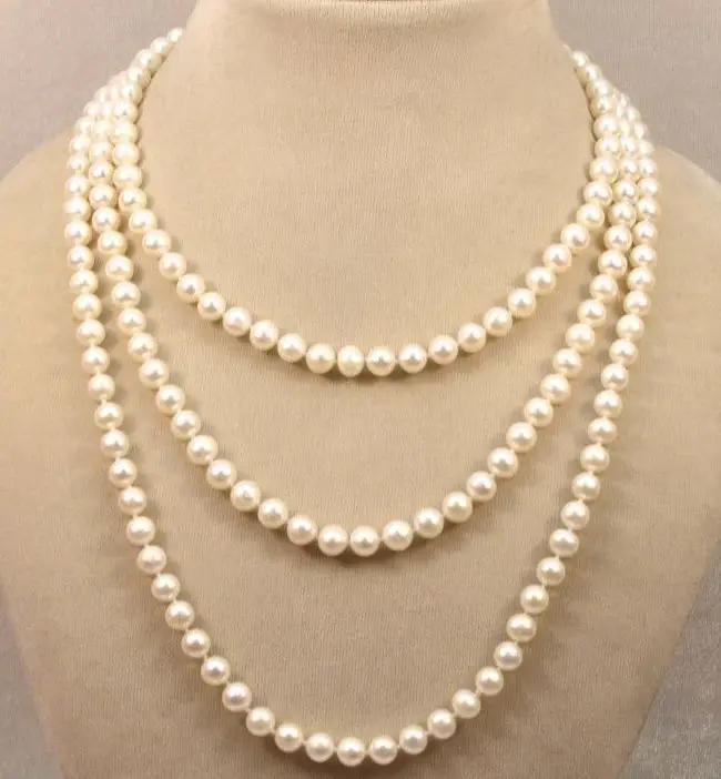 FREE SHIPPING HOT sell new Style >>>>Charming! Long 50" 7-8mm Genuine Natural White Akoya Cultured Pearl Necklace
FREE SHIPPING HOT sell new Style >>>>Charming! Long 50" 7-8mm Genuine Natural White Akoya Cultured Pearl Necklace