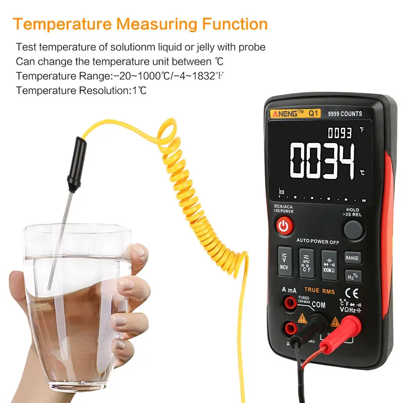 Multi Function Multimeter Outdoor Digital Multimeter Automatic Q1 Portable Tools Kit Digital Voltmeter
Multi Function Multimeter Outdoor Digital Multimeter Automatic Q1 Portable Tools Kit Digital Voltmeter