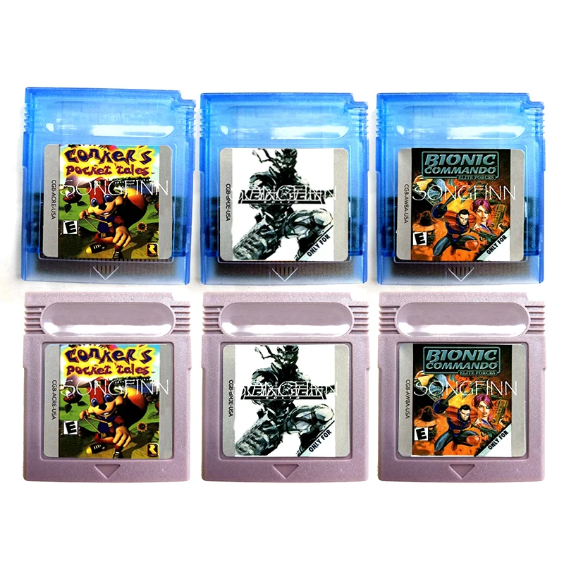 Metal Gear Solid Conker's Pocket Tales Bionic Commando Memory Cartridge for 16 Bit Handheld Video Game Console Card Accessories
Metal Gear Solid Conker's Pocket Tales Bionic Commando Memory Cartridge for 16 Bit Handheld Video Game Console Card Accessories