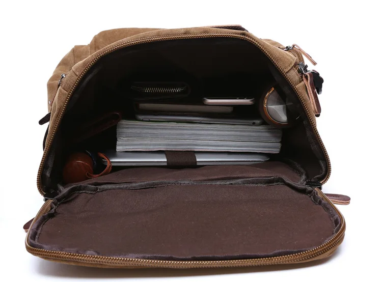 Men Laptop Backpack 15 Inch Rucksack Canvas School Bag Travel Backpacks for Teenage Male Notebook Bagpack Computer Knapsack Bags 18