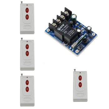 DC12V 24V 36V 48V 1CH 30A RF Wireless Remote Control Switch System 4*Transmitters With Receiver For Appliances Gate Garage Door
DC12V 24V 36V 48V 1CH 30A RF Wireless Remote Control Switch System 4*Transmitters With Receiver For Appliances Gate Garage Door