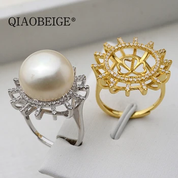 QIAOBEIGE DIY Diy handmade accessories s925 silver sunflower ring 13-15mm pearl empty holder for beautiful lady
QIAOBEIGE DIY Diy handmade accessories s925 silver sunflower ring 13-15mm pearl empty holder for beautiful lady