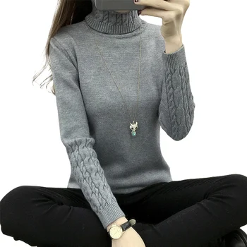 Women Turtleneck Winter Sweater Korean Long sleeve Slim knitted sweater Pullover women Tops Fashion Wild Jumpers Ladies sweaters
Women Turtleneck Winter Sweater Korean Long sleeve Slim knitted sweater Pullover women Tops Fashion Wild Jumpers Ladies sweaters