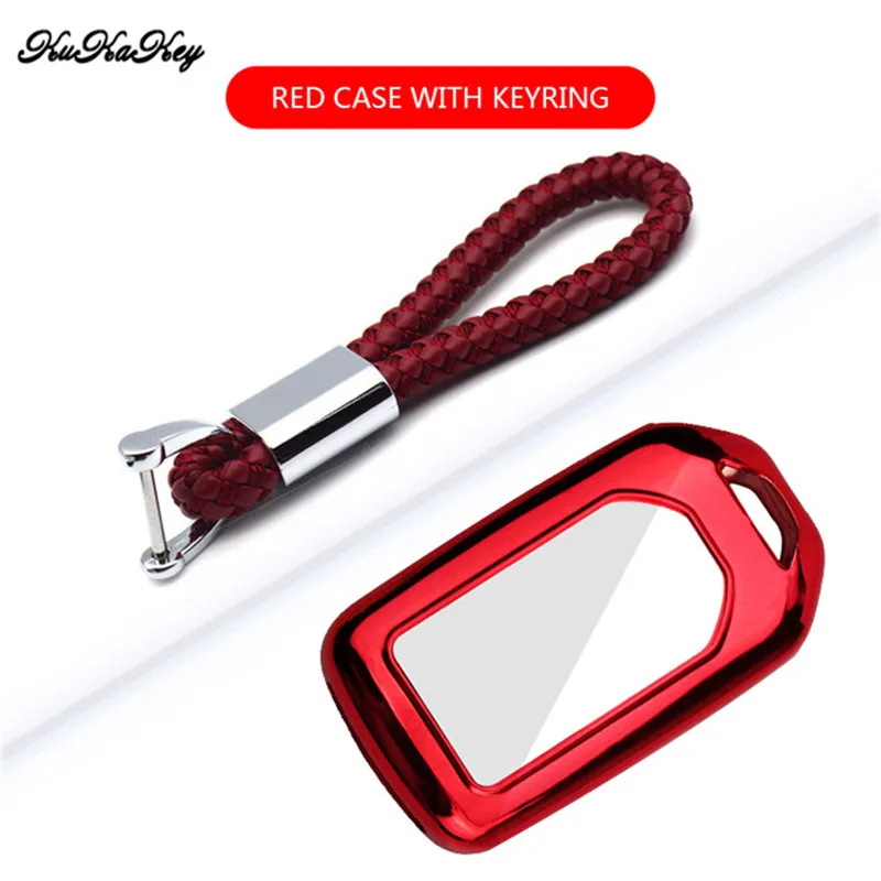 KUKAKEY TPU Car Key Holder Shell Bag Case Cover For Honda Spirior Fit Civic Accord City CB400 CRV Hand-Woven Keyring Keychain
KUKAKEY TPU Car Key Holder Shell Bag Case Cover For Honda Spirior Fit Civic Accord City CB400 CRV Hand-Woven Keyring Keychain