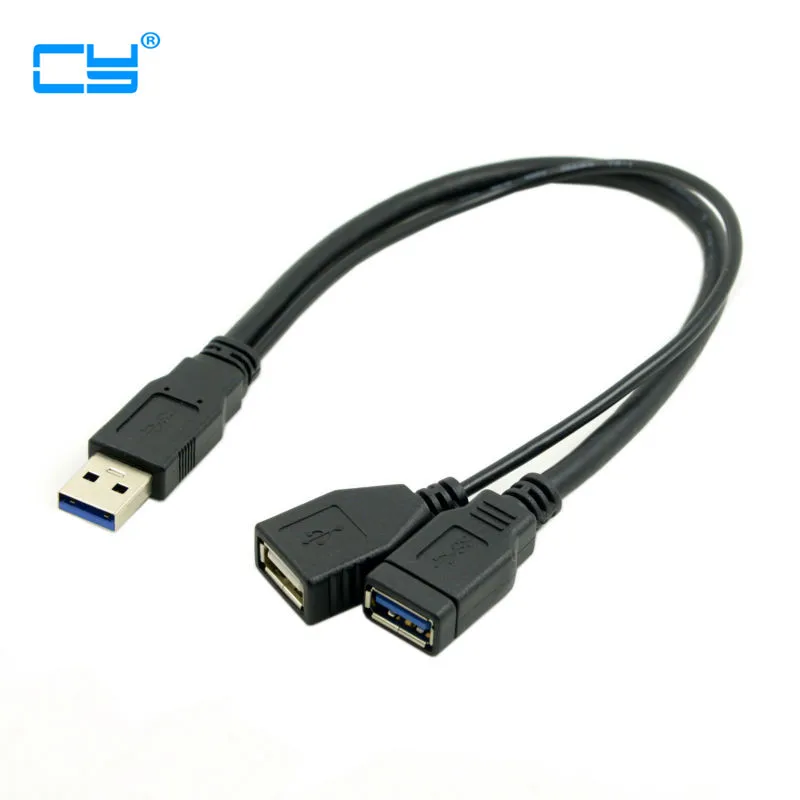 Удлинительный кабель для передачи данных и черный USB 3 0 папа-двойной мама