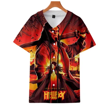 Hellboy Rise of the Blood Queen summer Short-sleeved baseball uniform jackets buckled loose casual sports baseball uniform shirt
Hellboy Rise of the Blood Queen summer Short-sleeved baseball uniform jackets buckled loose casual sports baseball uniform shirt