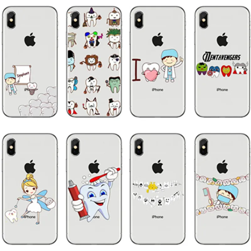 Funny Cartoon Dentist Dental Crowned Teeth Soft Phone Case Coque Fundas For iPhone 7 7Plus 6 6S 6Plus 5 5S 8 8Plus X
Funny Cartoon Dentist Dental Crowned Teeth Soft Phone Case Coque Fundas For iPhone 7 7Plus 6 6S 6Plus 5 5S 8 8Plus X