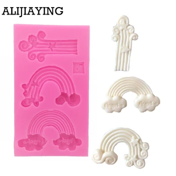 M0792 Sugarcraft Rainbow Cloud silicone mold cake decorating tools confeitaria moldes de silicone fondant cake mold baking
M0792 Sugarcraft Rainbow Cloud silicone mold cake decorating tools confeitaria moldes de silicone fondant cake mold baking