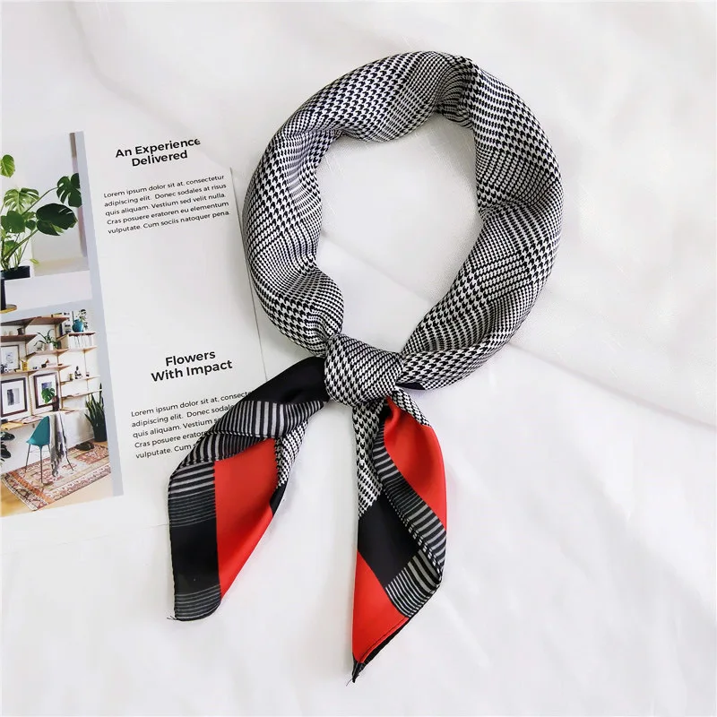 New Arrival Houndstooth Scarf Women Silk Scarves Spring Summer Bag Hat Scarf Brand Design Headband Hairband Headtie 70*70cm
New Arrival Houndstooth Scarf Women Silk Scarves Spring Summer Bag Hat Scarf Brand Design Headband Hairband Headtie 70*70cm