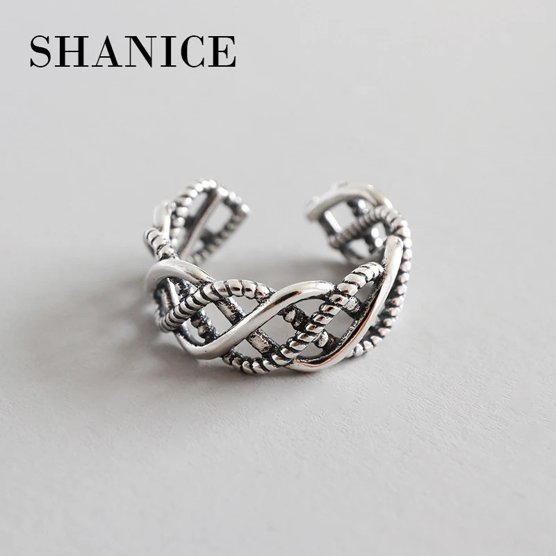 SHANICE Thai Silver Geometric Open Ring 925 Sterling Silver Rings for Women Wave Shape Twist Anel Feminino Vintage Ring Punk
SHANICE Thai Silver Geometric Open Ring 925 Sterling Silver Rings for Women Wave Shape Twist Anel Feminino Vintage Ring Punk