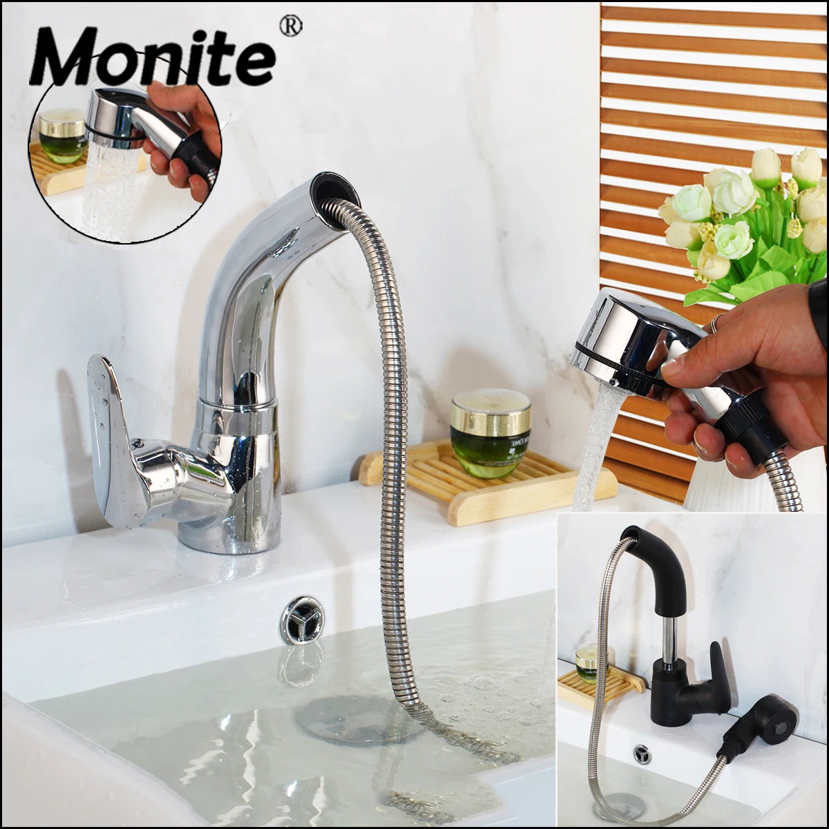 Monite Pull Out Solid Brass Stream Spray Spout Black Chrome Brass Deck Mount Tap Kitchen Sink Crane Faucet Mixer Polish Tap
Monite Pull Out Solid Brass Stream Spray Spout Black Chrome Brass Deck Mount Tap Kitchen Sink Crane Faucet Mixer Polish Tap